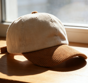 6 Panel Vintage Autumn/Winter Two-Tone Corduroy Color Block Unisex Outdoor Use Warmth Soft Hand Embroidery Image Duckbill - Product Image 2