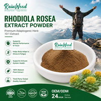Extrait de Rhodiola Rosea en poudre Rainwood, extrait botanique et végétal standardisé pour complément alimentaire