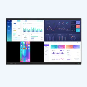 65 इंच का इंटरैक्टिव स्मार्ट बोर्ड बुद्धिमान व्हाइटबोर्ड मल्टी टच स्क्रीन ऑफिस मॉनिटर बैठक के लिए प्रदर्शन