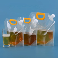 Pochettes à boisson transparentes de haute qualité avec bec verseur pour eau, lait et autres liquides – 100 ml, 150 ml, 250 ml, 500 ml
