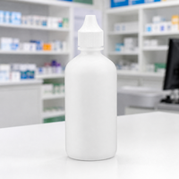 Flacon compte-gouttes fiable en plastique HDPE scellé de 120 ml, blanc, à presser, pour emballage de liquides médicaux