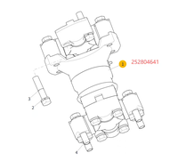 252804641 Schwerlast-Hinterachsgetriebewelle Passend für XCMG ZL50GN Lader Bruchsichere Original-Ersatzkomponente