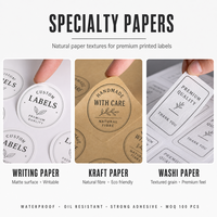 Étiquettes adhésives imperméables en papier kraft avec dorure à chaud pour emballages de soins de la peau et de parfums, écologiques, tailles personnalisées - Fournisseur en gros pour