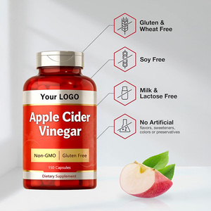 Thực vật hữu cơ tự nhiên trái cây APPLE <span class=keywords><strong>CIDER</strong></span> Dấm viên nang chế độ ăn uống bổ sung hỗ trợ tiêu hóa Vegan carbon thấp chế độ ăn uống bổ sung - Product Image 5