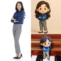Modèle en résine personnalisé photo réelle DIY Q Figurine |   Décoration de bureau en impression 3D |   Cadeau unique pour un anniversaire ou un mariage |   Fabriqué en Chine
