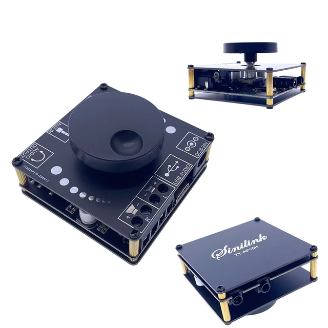 For TPA3116 AP15H Bluetooth 5.0 20W+20W Power Digital Amplifier Stereo Board AMP Amplificador Home Theater 12V 24V 3.5mm AUX USB
