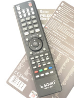Télécommande universelle noire 8 en 1 pour 8 appareils de télévision/DVB/DVD/VCR/COMBI/AUX PERSONNALISÉE