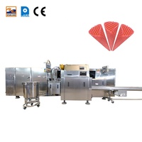 Machine à cônes à sucre automatique haute vitesse PLC pour cornets de crème glacée, équipement de boulangerie commerciale, personnalisable en usine, état neuf