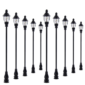 LQS21-modelo de tren de <span class=keywords><strong>ferrocarril</strong></span>, accesorios a escala 1:87 HO, lámpara de <span class=keywords><strong>calle</strong></span> blanca cálida - Product Image 1