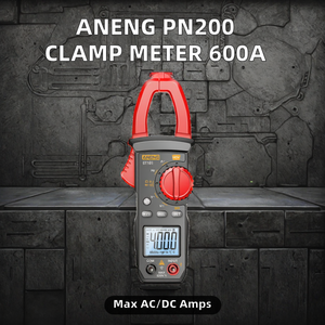 ANENG PN200 pinza amperimétrica digital multímetro amperímetro 4000 recuentos <span class=keywords><strong>DC</strong></span>/AC 600A probador de voltaje de corriente coche Hz capacitancia NCV Ohm prueba - Product Image 2