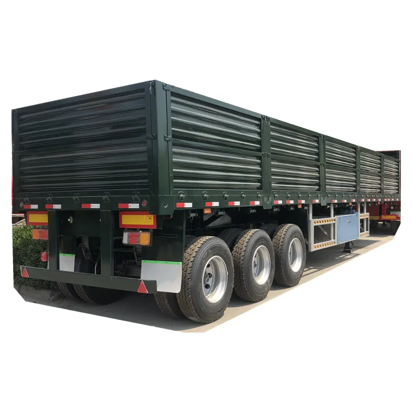 Reliable and affordable Tri 3 Axles 40 tons load capacity Cargo semi trailer goods transport vehicle heavy duty material remove