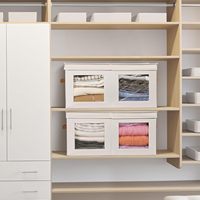 Boîtes de rangement modernes pliables en tissu, grandes, empilables, avec couvercles, organisateurs de placard, paniers cubes durables