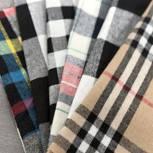 250gsm ağır dokuma Polyester pamuk ipliği boyalı ekose kumaş kontrol <span class=keywords><strong>Rayon</strong></span> kumaş fırçalanmış CVC iplik boyalı elbezi giysi kumaşı - Product Image 2