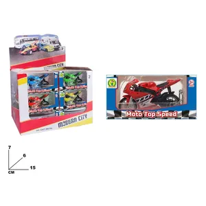Moto Top Speed, Motocicleta de Juguete Fundida a Presión, 15x6x7 cm, Caja de Exhibición, Colección Ciudad Moderna - Product Image 1