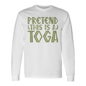 Camiseta de manga larga con diseño de túnica griega para disfraz de fiesta - Product Image 1