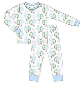 <b>Toddler</b> Girls <b>Christmas</b> Santa <b>Pajama</b> Set Long Sleeve Cartoon Print Ruffle Pants Children Sibling Clothes - Product Image 6