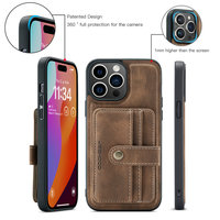 DG.Ming 2 in I dompet uang tunai dapat dilepas untuk iPhone 15 Plus Pro Max 14 13 12 dompet pemegang kartu untuk iPhone 15 casing tas uang tunai wanita