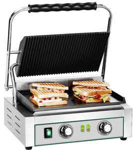 Woomaster Panini Grill revêtement antiadhésif cuisine électrique tout rainuré Sandwich Contact Grill bbq - Product Image 2