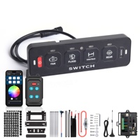 Nouveau Panneau de Commande d'Éclairage Tout-Terrain 12V 24V RGB Dimmer 4 Gangs pour VTT, SUV, Camion, Véhicules Tout-Terrain, Marine, VR, Bateaux - Vente en Gros 4/6/8/12 Gangs
