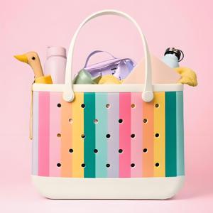 Borsa da Spiaggia in EVA alla Moda, Grande Capacità, Impermeabile, Portatile, Lavabile, Resistente, per Donne, Viaggi, Piscina, Uso Esterno - Product Image 2