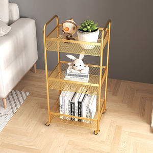 High Quality Modern Metal-Frame Three-Layer Multifunction Small Tool <b>Cart</b> Luxury Beauty Salon Furniture 50x28x100cm - Product Image 3
