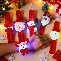 Promotion de Noël : Bracelets lumineux à presser, motifs Père Noël, sapin de Noël, renne, jouets pour enfants, cadeaux de fêtes