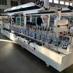 Wood Window Door Frame Furniture Pvc Veneer Profile Wrapping Machine Profile Laminating Machine Cold Glue And Hot Glue