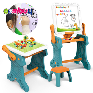Table d'écriture <span class=keywords><strong>pour</strong></span> enfants avec blocs de construction et tableau à dessin - Product Image 1
