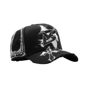 Sombrero G5 Rude Hats, Gorras de Béisbol Deportivas de Gamuza Dobby con Bordado de NY y Diseño Desgastado con Estampado de Bandana - Product Image 2