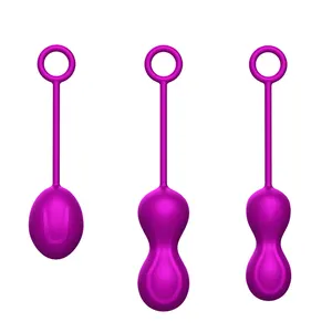 Bola Kegel elektrik silikon, latihan lantai panggul, untuk wanita, mainan seks otot vagina