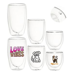 Verres à bière multifonctionnels pré-perforés à double paroi, écologiques, sans BPA, de 8 à 15 oz, isolés, transparents, pour cocktails, bière, jus - Product Image 1