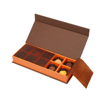Bonbon Blister Plateau Chocolat Doux Dates Emballage Boîte Cadeau Papier Boîtes Rigides Personnalisées Boîte De Chocolat À La Main Avec Diviseurs