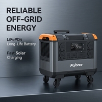 Générateur solaire portable 3000W, station d'alimentation LiFePO4 avec panneau photovoltaïque, sortie onde sinusoïdale pure pour l'extérieur