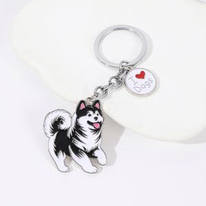 Llavero de metal personalizable con diseño de salchicha de Alaska y mascota, estilo caricatura, para colgar en la bolsa - Product Image 2