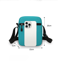 Sacs bandoulière miniatures portables en tissu Oxford pour téléphone portable, avec logo personnalisé, faible MOQ, 10 pièces, très demandés, pour sports de plein air