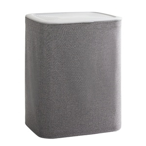 Cesto de lavandería 2 bolsas de lavado extraíbles con asas Cesto de lavandería con secciones y tapa Cesto de lavandería portátil - Product Image 1