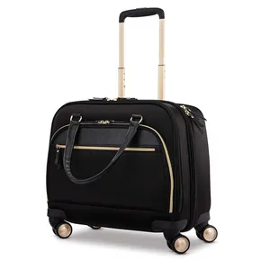 Carry on Business 15,6 pulgadas Laptop Bag Travel Rolling Laptop Computer Bag Mujeres Ligero Trolley Laptop Bag