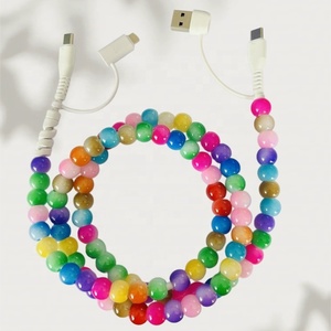 Conception OEM, vente en gros d'usine, chargeur de téléphone perlé coloré de type C pour tous les téléphones et ordinateurs - Product Image 2