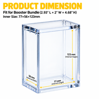 Boîte de présentation en acrylique PTCG avec protection UV de qualité supérieure et couvercles magnétiques pour le pack de 6 boosters de la 30e édition
