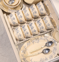 Service de table en céramique classique à motifs floraux et d'animaux, très demandé pour les mariages |   Ensemble de vaisselle personnalisé avec logo pour les cadeaux de mariage