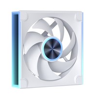 Ventilador de caja ARGB blanco de 120 mm, ventilador de PC silencioso PWM de alto flujo de aire a 1550 RPM, diseño de espejo infinito con aspas direccionadas hacia adelante