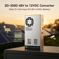 Convertisseur DC-DC isolé à monter sur carte 350W, entrée 72-144V vers 12V 24V, équivalent SD-350D pour stockage d'énergie solaire et pilote LED