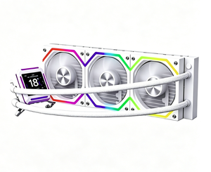 Enfriador Líquido para CPU AIO Jungle Leopard Astroshel V2G Negro de 360 mm, Pantalla LCD Digital ARGB de 2.8 Pulgadas, Ventilador de Fluido D-TDP de 300 W Máx. - Product Image 2