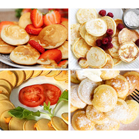 Machine à crêpes électrique antiadhésive 50 trous pour crêpes, muffins, gaufrier, mini machine à crêpes à soufflé commerciale