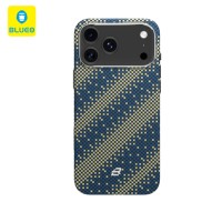 Étui de protection pour téléphone BLUEO en fibre d'aramide, électroplaqué, étanche, style professionnel, pour 17 Pro Max, protection 360°