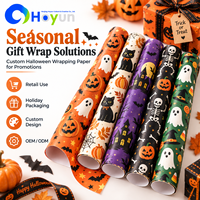 Papier cadeau le plus populaire pour Halloween et Pâques, en gros, avec couleur et logo personnalisés, écologique