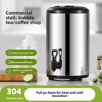 Seau isotherme en acier inoxydable de 20 L, récipient alimentaire commercial avec marquage de capacité exacte