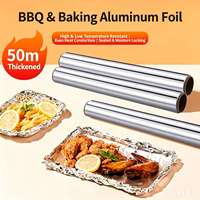 Rouleau de papier aluminium enduit robuste de qualité alimentaire, écologique, température douce, épaisseur 11-20 microns pour la cuisson, la cuisine et le barbecue