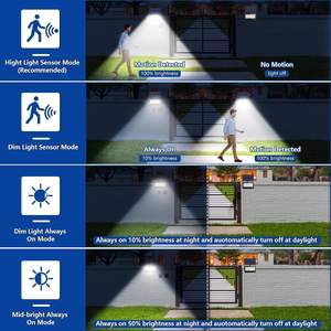 Projecteurs solaires LED pliables, portables, étanches, à haute luminosité, avec détecteur de mouvement, prix d'usine en gros - Product Image 6