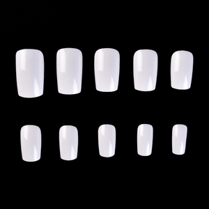KADS 500 Uds. Puntas de Uñas Cortas Cuadradas Sin Rastro, Puntas de Extensión de Uñas Francesas de Cobertura Completa, Puntas de Uñas Acrílicas Artificiales para Manicura - Product Image 2
